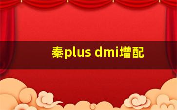 秦plus dmi增配